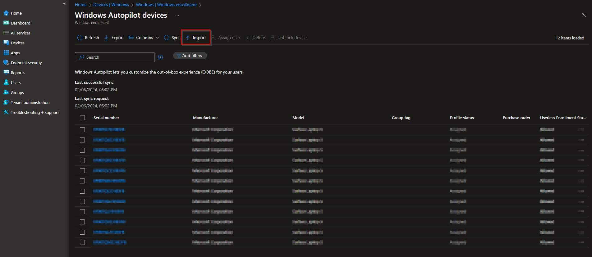 Collecting hardware hash from a Windows device